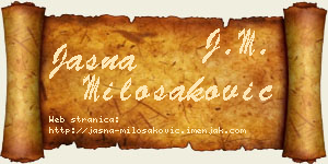 Jasna Milošaković vizit kartica